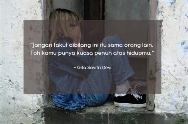 10 Quote Gita Savitri yang Perlu Direnungkan, Biar Kamu Tak Mudah Menyerah Di Perantauan 17