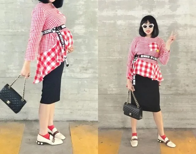 Inspirasi 15 Style Hamil a la Diana Rikasari. Meriah Pada Tiap Apa yang Dikenakan 24