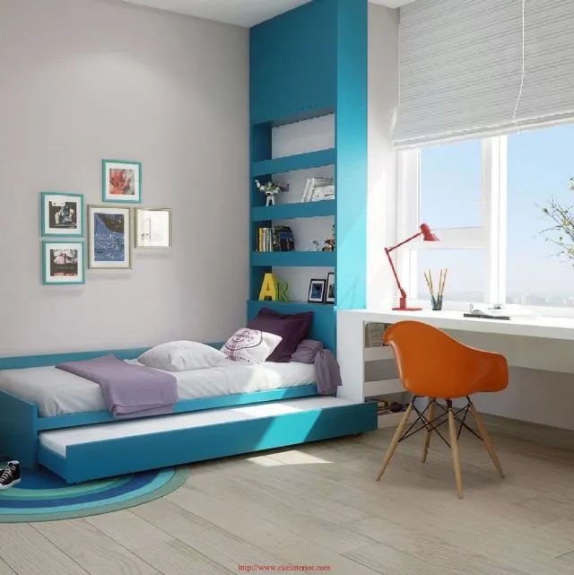 16 Inspirasi Kamar Single Bed yang Lucu dan Nyaman. Cocok Buatmu Anak Kostan, Atau yang Tidurnya Masih Sendirian 23