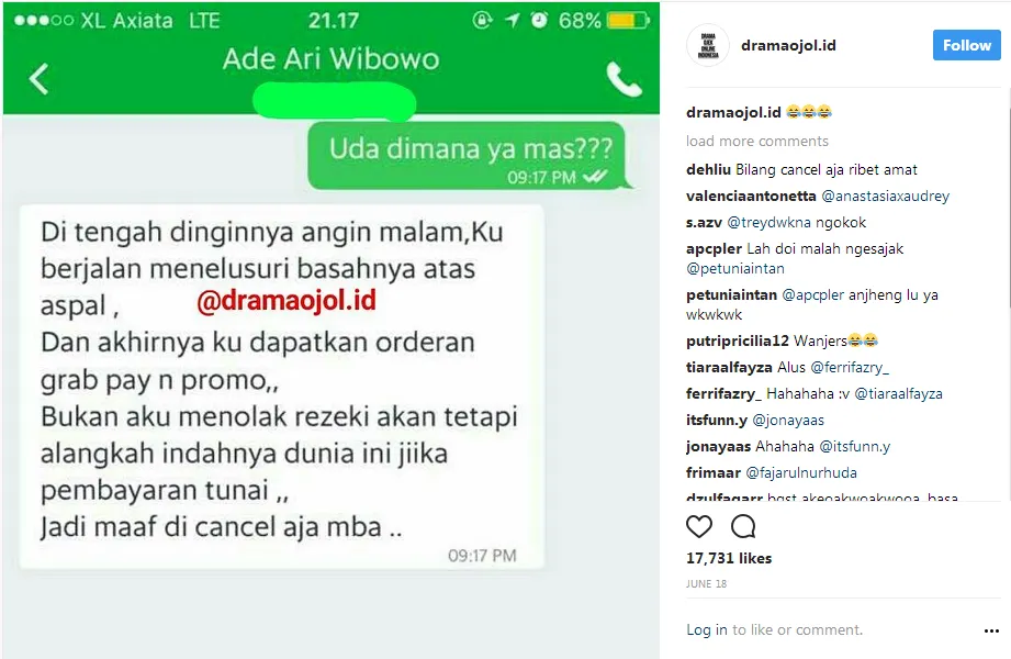 Duh, Begini Jadinya Kalau Driver Ojek Online Bapernya Sampai Dibawa Kerja 24