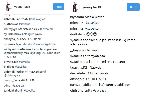 Young Lex Mengaku Fans BlackPink, Netizen Pada Nggak Terima. Muncul Pula Tagar #savelisa 6