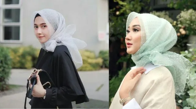 Ini Lho, Hijab Organza Berbahan Mirip Kaca Mengilap yang Lagi Ngetren di Kalangan Hijaber 23