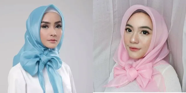 Ini Lho, Hijab Organza Berbahan Mirip Kaca Mengilap yang Lagi Ngetren di Kalangan Hijaber 21