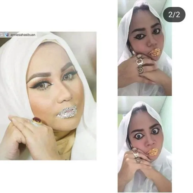Kumpulan Foto Parodi Anniesa Hasibuan Pas Pakai Kristal Swarovski. Asli Kocak-Kocak dan Bikin Ngakak 13