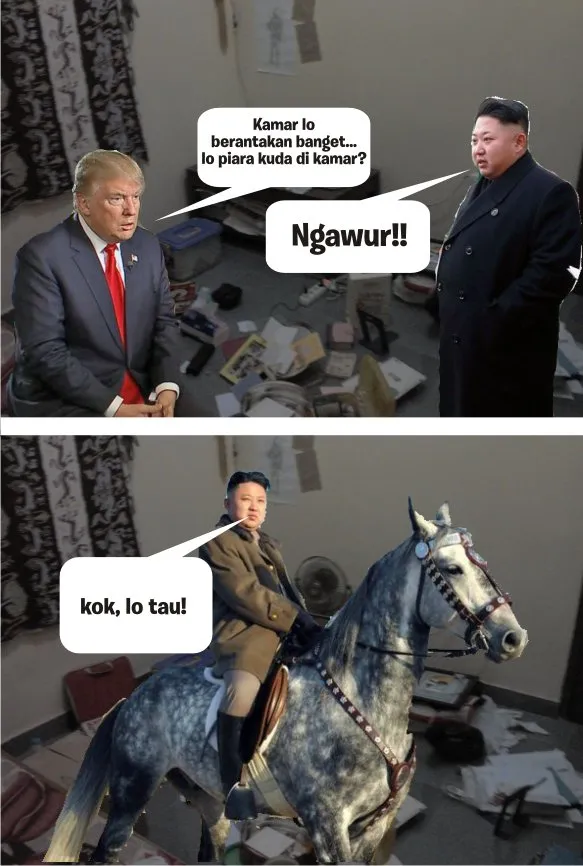 Seandainya Donald Trump dan Kim Jong Un Satu Kosan, Mungkin Kehidupan Sehari-Harinya Kayak Gini~ 12