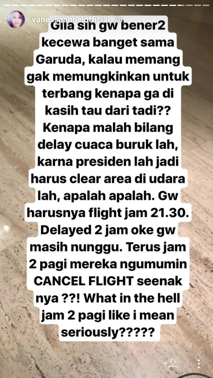 Artis Vanessa Angel Ngamuk di Sosmed karena Penerbangan Dibatalkan. Presiden Jokowi pun Disalahkan! 6