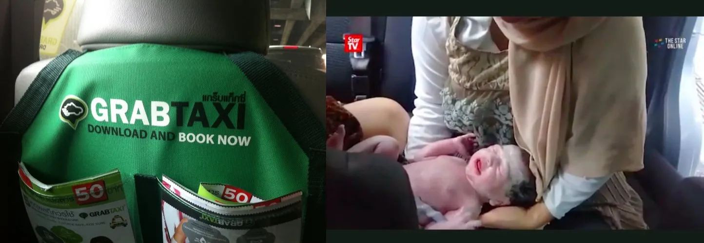 Lahir di Taksi Grab, Bayi Ini Digratiskan Naik Grab Seumur Hidup. Peruntungannya Bagus Banget!
