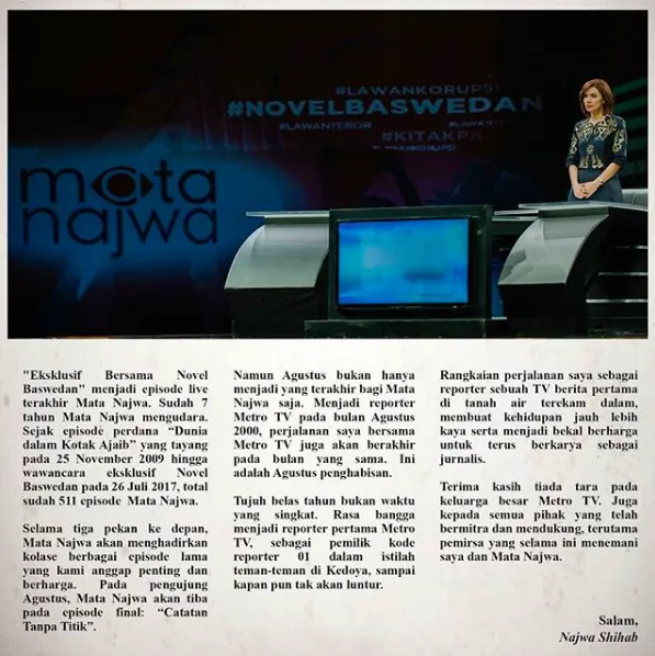 17 Tahun Namanya Dibesarkan Metro TV, Najwa Shihab Memutuskan Hengkang. Berikut Kisah Baliknya 8