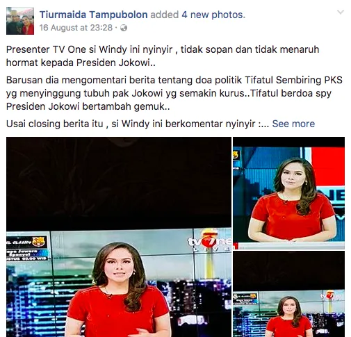 Dianggap Menyindir Jokowi, Presenter TV One Dihujat oleh Warganet. Emang Harus Hati-Hati Sih! 4