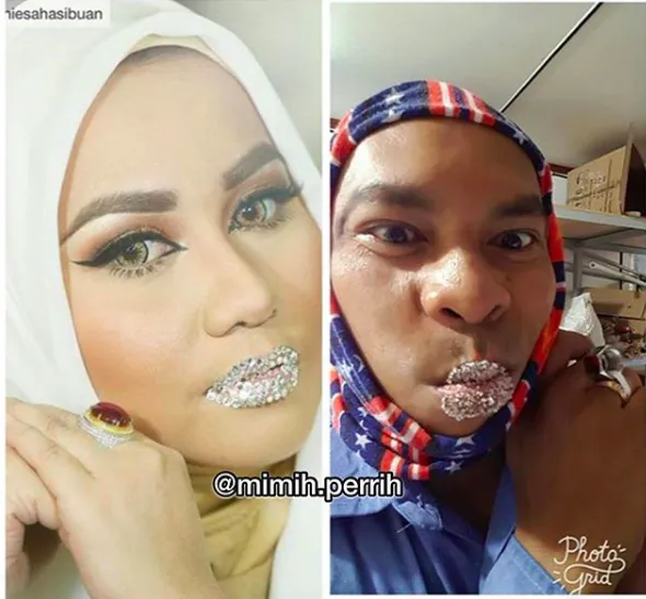 Kumpulan Foto Parodi Anniesa Hasibuan Pas Pakai Kristal Swarovski. Asli Kocak-Kocak dan Bikin Ngakak 21