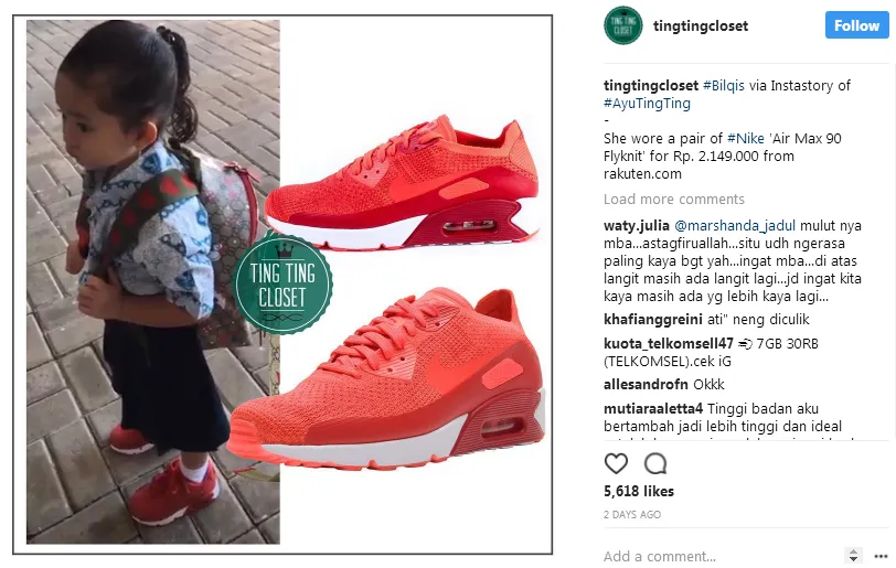 Bilqis, Anak Tunggal Ayu Tingting Punya Barang-Barang Mahal. Ini Kata Psikolog Anak dan Warganet 5