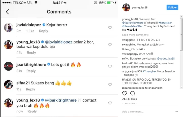 Young Lex Difolback dan Dikomentari Jay Park, Netizen Malah Nyinyir Bilang si Artis Korea Lagi Mabuk 3