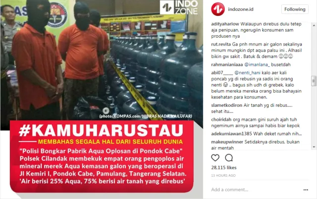 Aqua Galon Kembali Dipalsukan! Mau Jadi Apa Bangsa Ini, Kalau Air Minum Aja Sampai Banyak Tiruannya 7