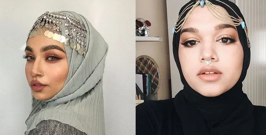 cara memasang headpiece hijab
