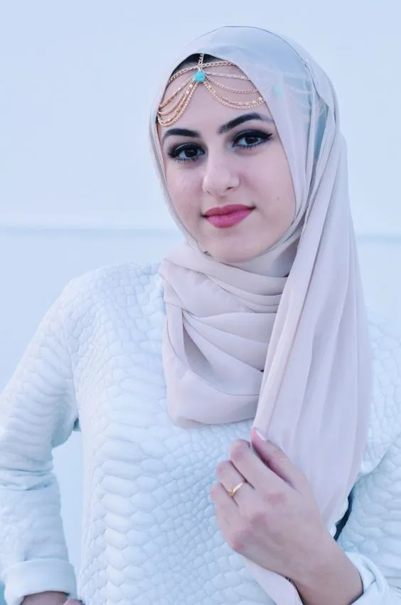 cara memasang headpiece hijab