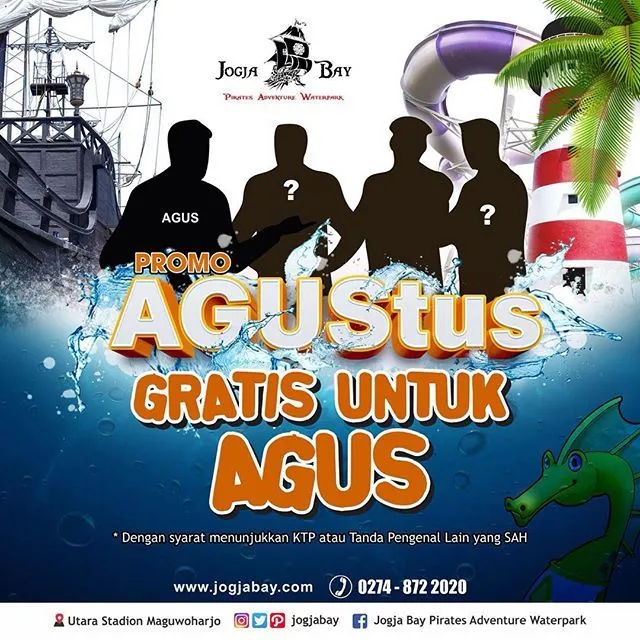 Buat Kamu yang Bernama Agus, Ada Promo Masuk Wahana Wisata dan Makan Gratis di Bulan Agustus! 5