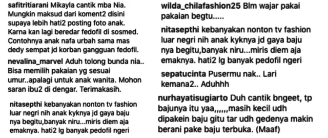 Anak Nia Ramadhani Bergaya dengan Baju Sedikit Terbuka. Warganet Mengingatkan Tentang Bahaya Pedofil 5