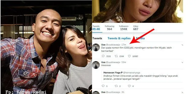 Jadi Korban Oknum Penyebar Kebencian, Uus Dibilang Lebih Pilih Nonton Miyabi Ketimbang Film G30S/PKI 5
