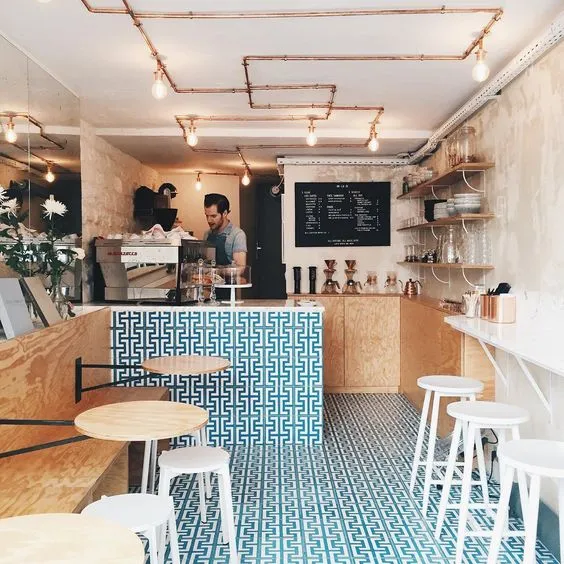 10 Desain Interior Cafe yang Minimalis & Kekinian 11