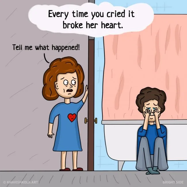 9 Ilustrasi ini Mampu Ingatkan Kamu Betapa Besar Pengorbanan Ibu untuk Anak-Anaknya. Jadi Kangen :( 11