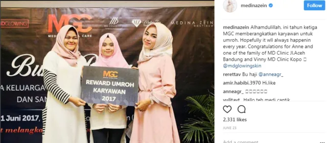 Cerita Sukses Medina Zein yang Menginspirasi. Dari Kuliah Kebidanan Hingga Jadi Miliarder di Usia 24 Tahun 11