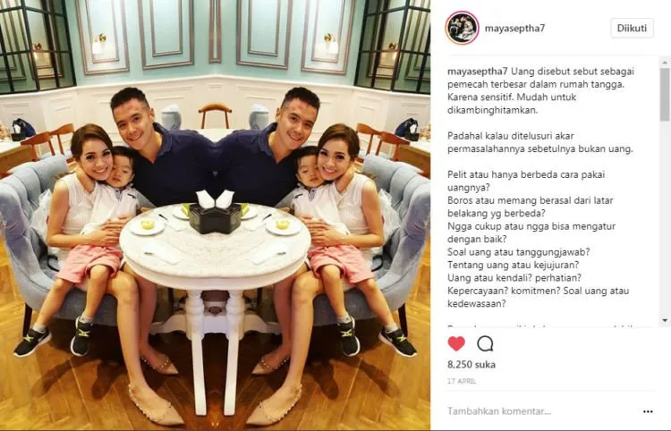 7 Caption Instagram Inspiratif Ala Maya Septha. Dari Soal Seks Pranikah, Memilih Suami, Hingga Masalah Uang! 9
