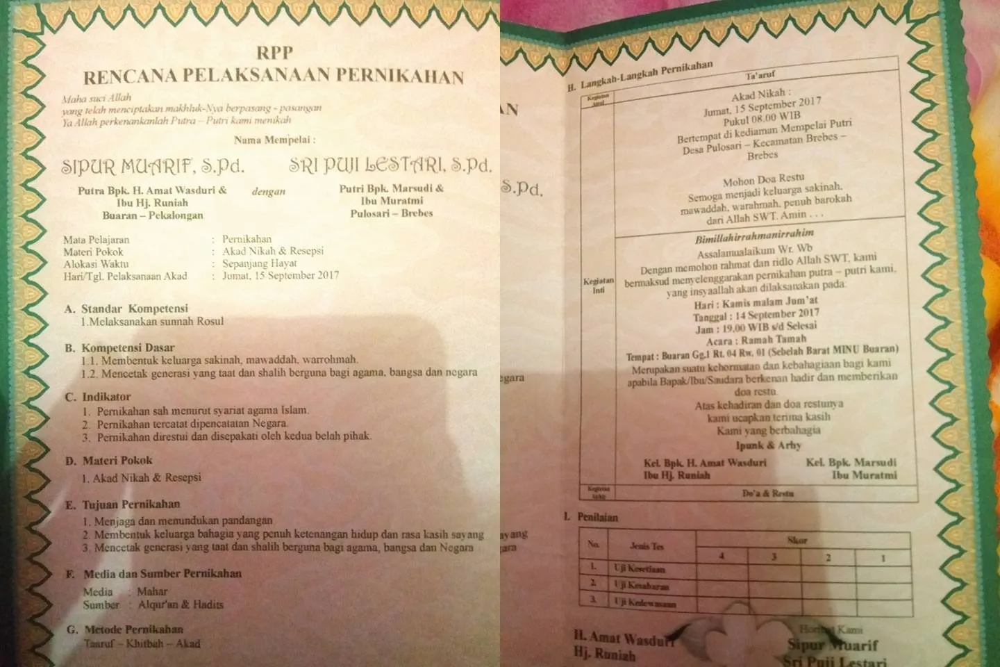 Undangan Pernikahan dengan Desain RPP Ini Viral dan Tuai Kontroversi Karena Diklaim Plagiarisme! 6