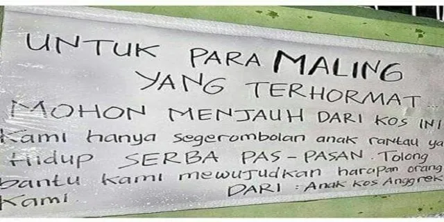 Anak Kos Harusnya Sudah Akrab dengan 15 Tulisan Ini. Mana yang Bikin Panas-Dingin? 29