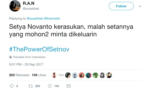 Kocak! Bebas dari Status Tersangka, Warganet Usung Tagar #ThePowerOfSetNov 36