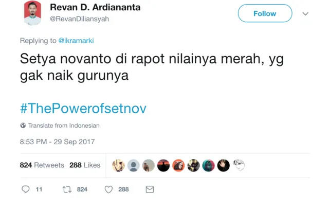Kocak! Bebas dari Status Tersangka, Warganet Usung Tagar #ThePowerOfSetNov 38