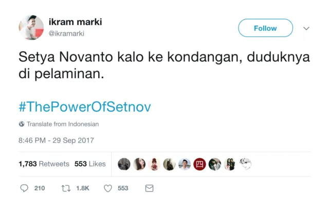 Kocak! Bebas dari Status Tersangka, Warganet Usung Tagar #ThePowerOfSetNov 40