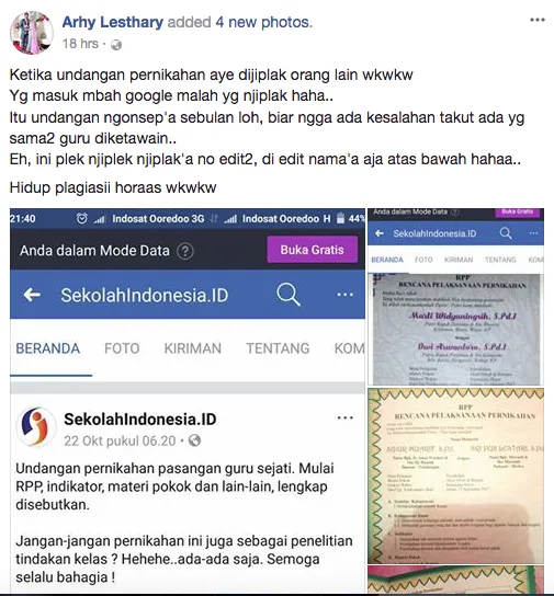 Undangan Pernikahan dengan Desain RPP Ini Viral dan Tuai Kontroversi Karena Diklaim Plagiarisme! 5