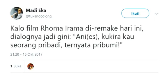 Kocak! Ini Reaksi Warganet Soal Pidato 'Pribumi' Gubernur Baru Jakarta 18