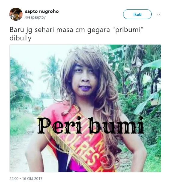 Kocak! Ini Reaksi Warganet Soal Pidato 'Pribumi' Gubernur Baru Jakarta 20
