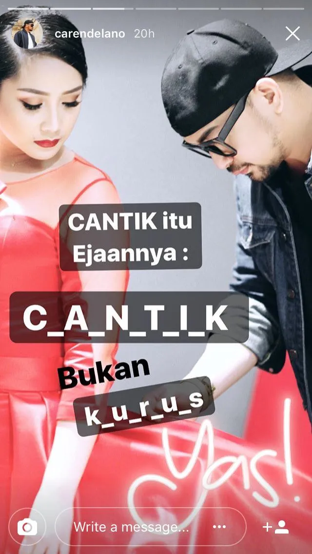 Nagita Diprotes, Caren Delano: Cantik Itu Ejaannya 'Cantik' Bukan 'Kurus' 5