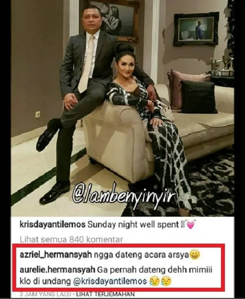 Aurel-Azriel Komen di IG, KD Kena Cibir Warganet. Begini Deh Kalau Urusan Keluarga Dibawa ke Medsos 4
