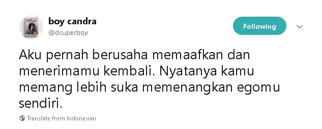 13 Tweet Boy Candra Ini Menyayat tapi Menguatkan, Momen Putus Tak Lagi Sejahanam Dulu 23