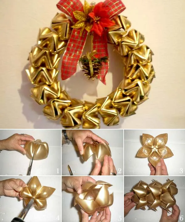 Inspirasi DIY Christmas Wreath Unik nan Cantik Menggunakan Bahan Daur Ulang. Bikin di Rumah Yuk! 16