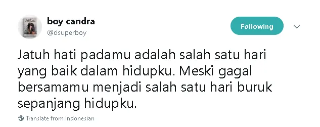 13 Tweet Boy Candra Ini Menyayat tapi Menguatkan, Momen Putus Tak Lagi Sejahanam Dulu 25