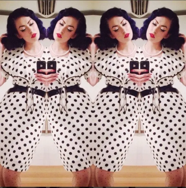Style Unik Pin Up Girl Tahun 50-an Ala Claudia Adinda. Melihat Fotonya Serasa Memutar Mesin Waktu! 19