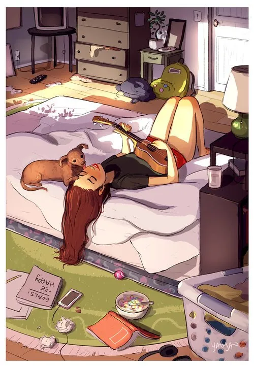 16 Ilustrasi yang Gambarkan Jatuh Bangun Kehidupan Cewek Single di Perantauan. Mana nih Suaranya? 22