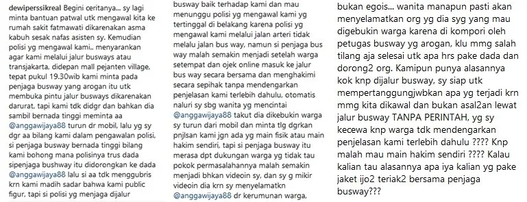 Simpang Siur Penjelasan tentang Dewi Perssik yang Melanggar Jalur Busway. Mana yang Benar Nih? 6