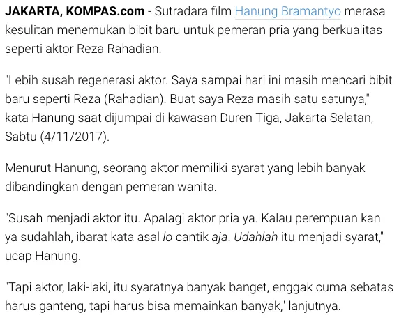 Hanung Bramantyo Buka Suara Soal Ucapannya yang Dinilai Seksis. Nggak Jelas Konteks, Jadi Ambigu Deh 5