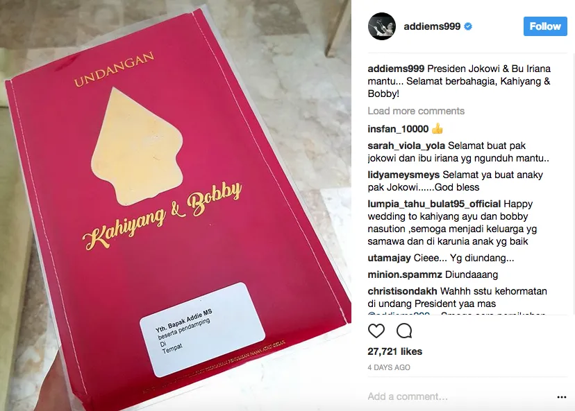 Nggak Cuma Pejabat, Deretan Artis Ini Juga Hadir di Pernikahan Kahiyang-Bobby. Banyak Ucapan dan Doa! 28