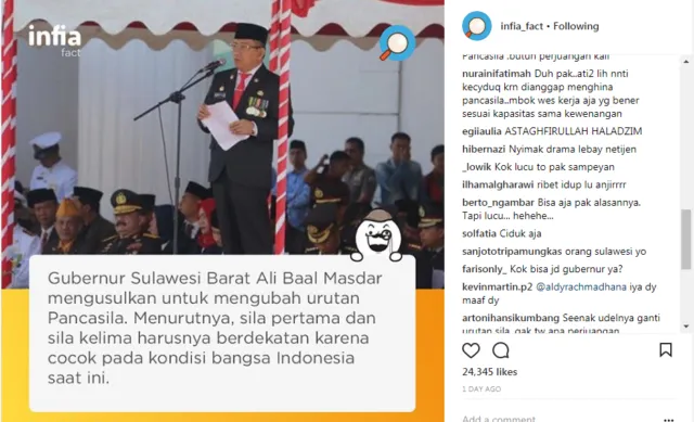 Salah Baca Pancasila, Gubernur Ini Justru Usul Buat Merombak Urutan Sila-silanya 5