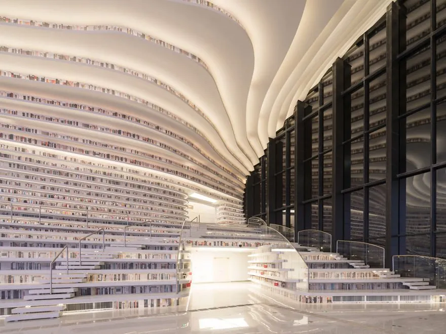 Perpustakaan Paling Keren Se-Dunia Dibangun di China. Ada 1,2 Juta Buku di Sana! 16