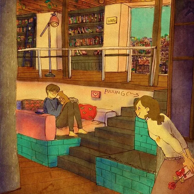 29 Ilustrasi Lucu yang Ingatkan Kita Soal Momen Spesial Bareng Kekasih. Duh, Bikin Baper Nggak Sih? 30