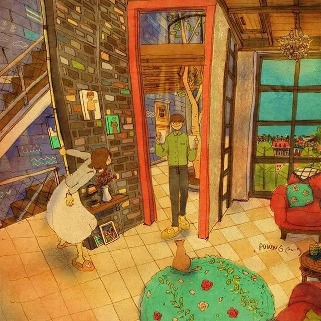 29 Ilustrasi Lucu yang Ingatkan Kita Soal Momen Spesial Bareng Kekasih. Duh, Bikin Baper Nggak Sih? 37