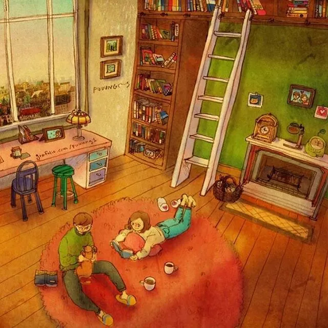 29 Ilustrasi Lucu yang Ingatkan Kita Soal Momen Spesial Bareng Kekasih. Duh, Bikin Baper Nggak Sih? 36