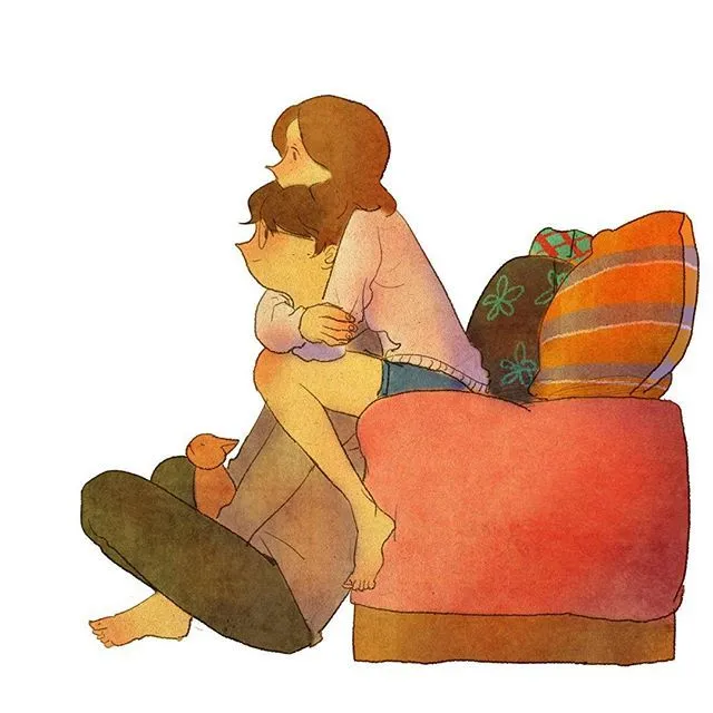 29 Ilustrasi Lucu yang Ingatkan Kita Soal Momen Spesial Bareng Kekasih. Duh, Bikin Baper Nggak Sih? 40